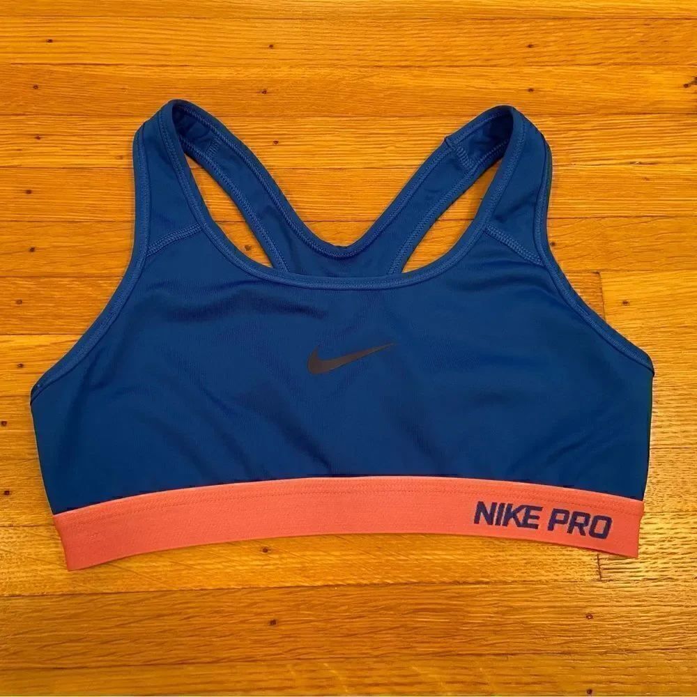 Nike Pro Drifit blue/pink sports bra